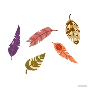 Boho Leaves Vector