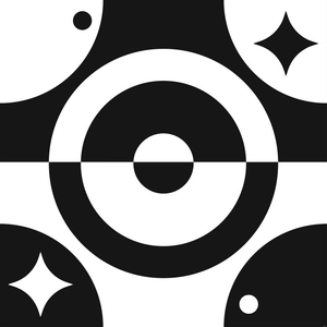 Black and White Geometric Illustration