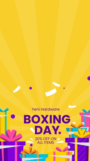 Free Boxing Day Promotion Snapchat Geofilter Template to Edit Online