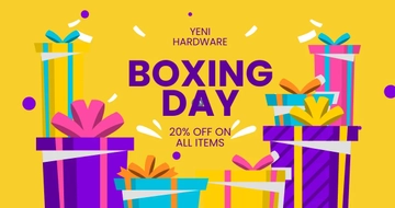 Free Boxing Day Promotion Facebook Post Template to Edit Online