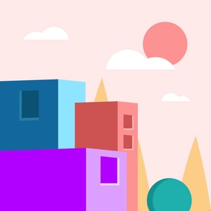 Geometric City Illustration