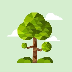 Geometric Tree Illustration