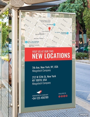 New Location Digital Signage Template