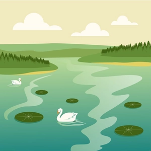 Lake Water Illustration