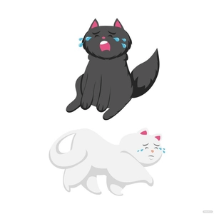 Sad Cat Vector