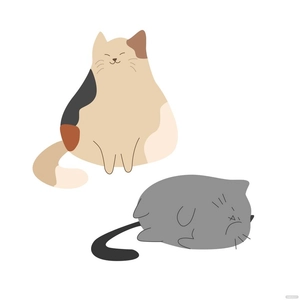 Fat Cat Vector