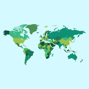 High Resolution World Map Vector