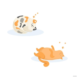Sleeping Cat Vector