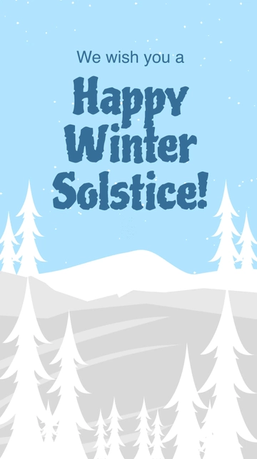 Free Happy Winter Solstice Whatsapp Post Template to Edit Online