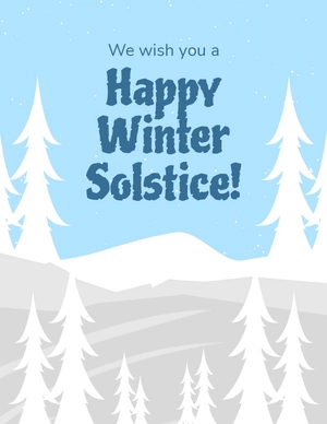 Happy Winter Solstice Flyer Template
