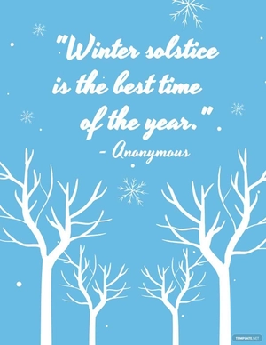 Winter Solstice Quote Flyer Template