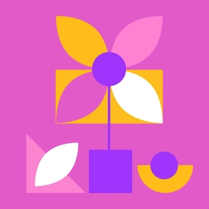 Pink Geometric Illustration