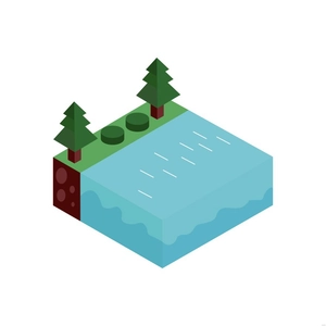 Isometric Water Illustration