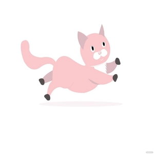 Cat Running Vector