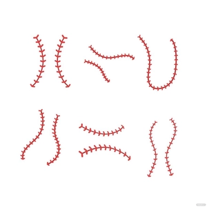 Baseball Laces Vector