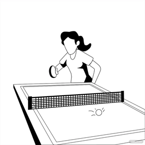 Table Tennis Vector