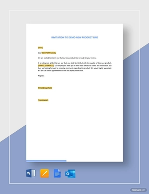 New Product Line Demo Invitation Template