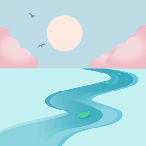 Flowing Water Illustration