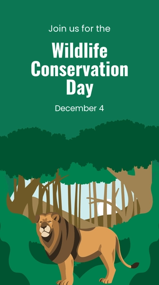 Free Wildlife Conservation Day Whatsapp Post Template to Edit Online