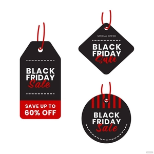 Black Friday Sale Tag Vector