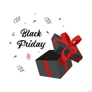 Black Friday Gift Box Vector