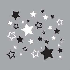 Black and White Star Illustration