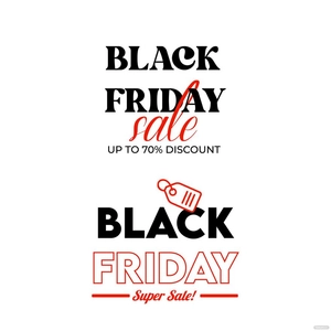 Black Friday Text Vector