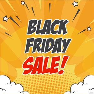 Cartoon Black Friday Sale Vector