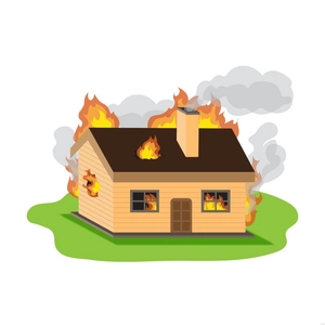 House on Fire Illustration
