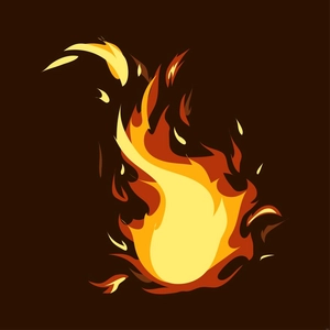 Abstract Fire Illustration