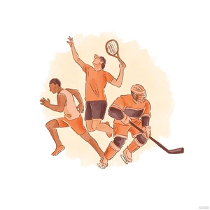 Watercolor Sports Vector