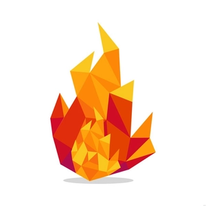 Geometric Fire Illustration