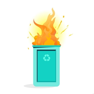 Dumpster Fire Illustration