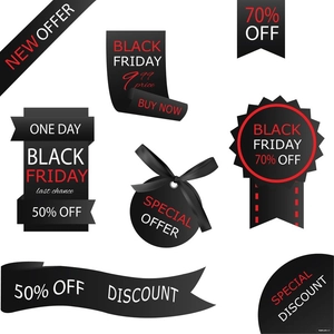 Black Friday Ribbon Vector