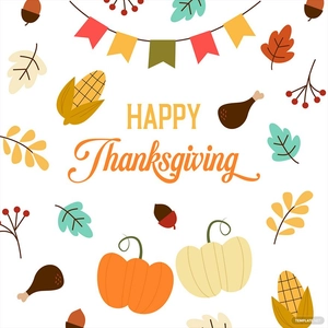 Decorative Happy Thanksgiving Vector