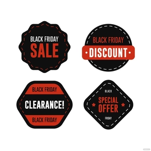 Black Friday Labels Vector