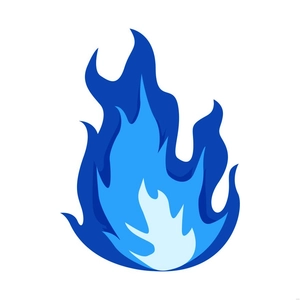 Blue Fire Illustration