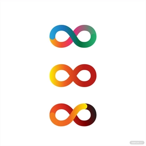 Gradient Infinity Symbol Vector