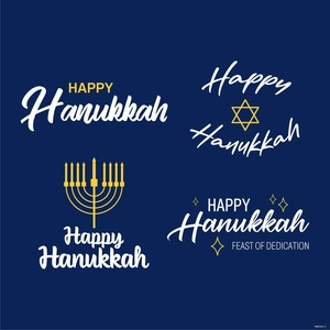 Happy Hanukkah Lettering Vector