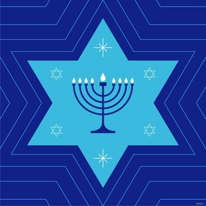 Blue Hanukkah Vector