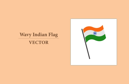 Wavy Indian Flag Vector