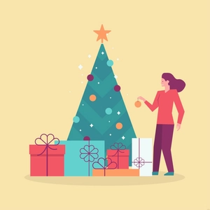 Modern Christmas Illustration