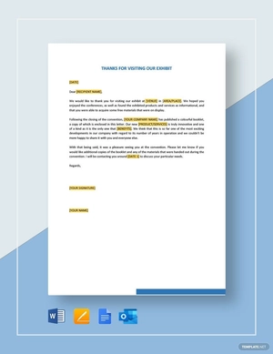 Thanks for Visiting our Exhibit Template