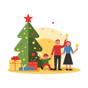 Christmas Family Illustration
