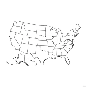 USA Map Vector Transparent