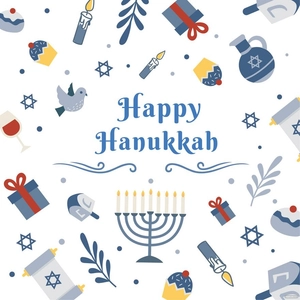 Happy Hanukkah Elements Vector