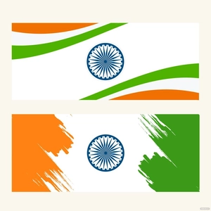 Indian Flag Banner Vector