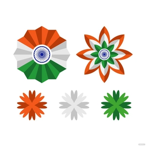 Indian Flag Flower Vector