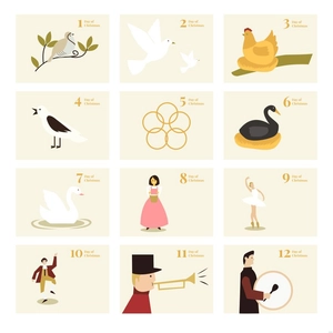 12 Days Of Christmas Illustration