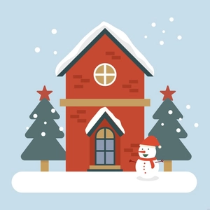 Christmas House Illustration